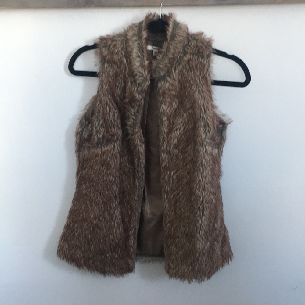 Brown Faux Fur Vest